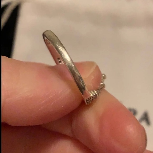 Pandora Sparkling Wishbone Ring Size 7.5 (56) - Picture 10 of 14